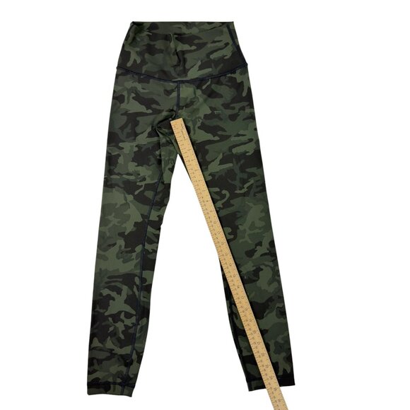 Lululemon Wunder Under 25” Green Camo Luxtreme Size 4 - Picture 10 of 10